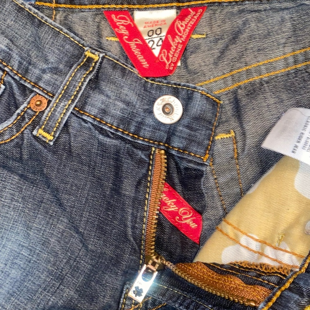 Lucky Brand 🍀 “Classic Easy Rider” Jeans size 00/24 🍀 - Picture 5 of 15